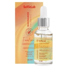 Сыворотка для лица Niacinamide + Vitamin C, товарный знак SelfieLab, флакон 30 мл