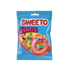 SWEETO Желейные конфеты с фруктовым вкусом (Кислые колечки) 70 г.