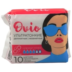 Прокладки женские гигиенические ультратонкие дневные Ovio нормал плюс (PK327)
