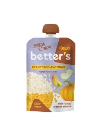 Каша "Better's" кукурузно-рисовая с тыквой 120гр