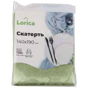Скатерть "Украшение стола" 140*190см, однотон с узором, полиэстер, микс цветов