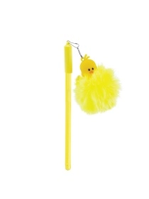 Ручка с пушистой подвеской шариковая FUNSTER, СИНЯЯ, узел 0,7мм, 144523