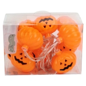 Гирлянда декоративная LED "Pumpkins", 10 лампочек, 2 м, теплый свет 