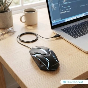 Мышь компьютерная проводная, USB-провод, 1,2 м