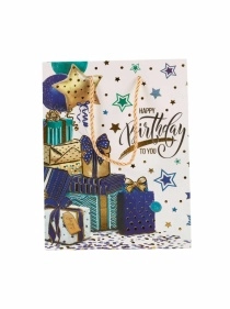 Пакет подарочный "Birthday party", 18*23*10 см (GB767)