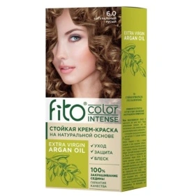 Стойкая крем-краска для волос серии Fito color intense тон 6.0 Натуральный русый 115мл/шт