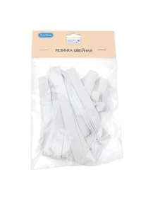 Резинка швейная, цвет белый,  4±0,3 м * 1,2 см