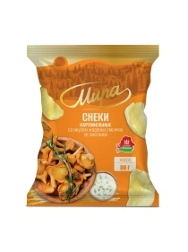 Снеки МИРА со вкусом жареных лисичек со сметаной, 80г