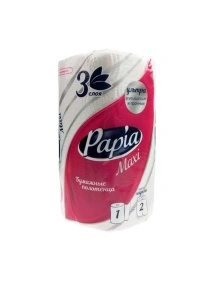 PAPIA Полотенца бумажные 3 слоя 1 рулона (MAXI)