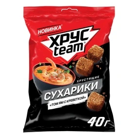 Сухарики Хрустим "Том Ям с креветкой" 40г 