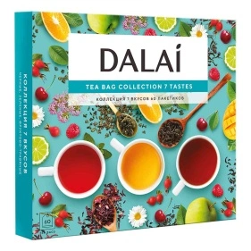 Набор чая и чайных напитков DALAI "7 ВКУСОВ 60пак. 90г