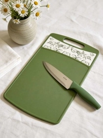 Доска разделочная прямоугольная 335x220x4мм с декором "L'amour" (микс)