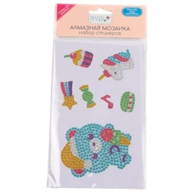 Набор стикеров с алмазной мозаикой, 18*11 см