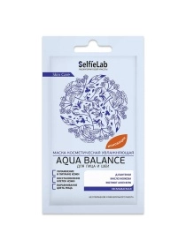 Маска косм увл "Aqua balance" для лица и шеи SelfieLab 8 г