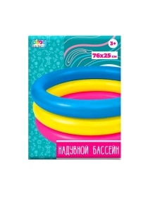 Бассейн надувной "Play Market" Разноцветный, ПВХ, 76*25см