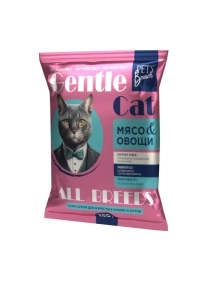 Корм для взрослых кошек и котов «ДжентлКЭТ», мясо и овощи,350 гр
