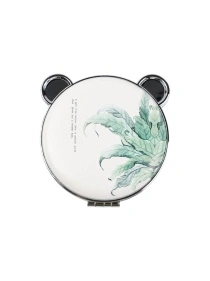 Зеркало карманное, двустороннее "Green vibes",  8*7,5*2 см (PD0846)
