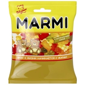Мармелад "Марми" мишки жеват. жел. с соком, 100г