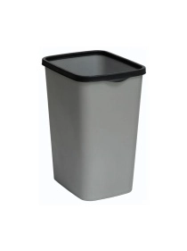 Ведро для мусора с фиксатором "Tandem"20л (сер.металлик/черный)