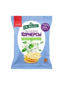 Продукт хруст. Зерн. Корнерсы рисов. «Сметана и зелень» 40гр.