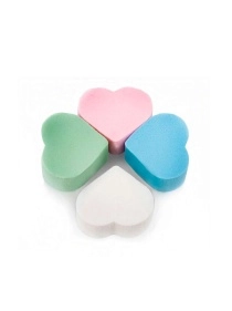 Губка для нанесения основы "Сердце" 4шт