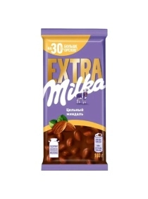 Шоколад молочный «Милка» Extraс цельным миндалем 140г
