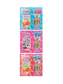 Сахарная конфета Bixie (Сладкие палочки+наклейки на ногти), 5г