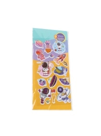 Наклейки декоративные пластиковые "Космос", 9,4*18 cм, микс (K2431203-1)