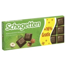 Шоколад мол. "SCHOGETTEN" с обжар. фунд.,  116,6г