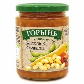 Фасоль с овощами ТМ "ГОРЫНЬ", 430г