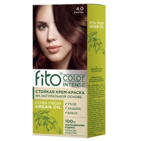 Стойкая крем-краска для волос серии Fito color intense тон 4.0 Каштан 115мл/шт