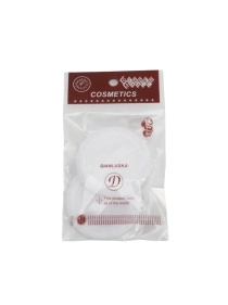 Пуховки для макияжа, 2 шт, d=5,8 см, белый (AW-050)