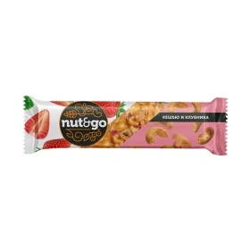 Батончик NutNGo кешью с клубн., глаз., 36г