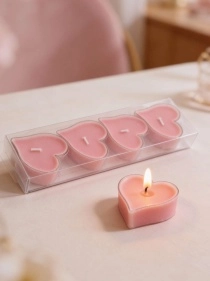 Набор из 4-х свечей ароматизированных "Сердца", 5*4,5 см  (PI0451)