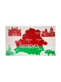 Полотенце махровое 50*90 Privilea рис.Беларусь цвет-красно-зеленый1с