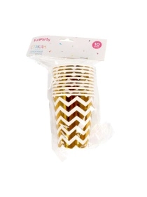 Стакан одноразовый "Сияние", 10 шт, 9*7 см, 255 мл