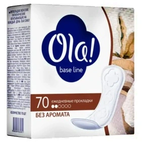 OLA! DAILY Прокладки женские гигиенические впитывающие на каждый день BASE LINE уп.70