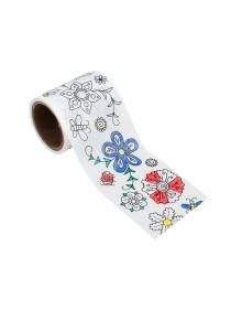 Декоративная самоклеющаяся лента из бумаги "Цветочки" ширина 5см, длина 4,5м