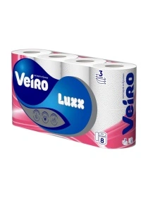 Бумага туалетная Veiro Luxoria трехслойная 8 шт.
