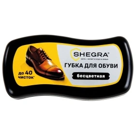 Губка-мини для обуви из гладкой кожи БЕСЦВЕТНАЯ, компактный размер, SHEGRA, 700775