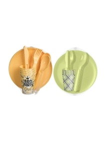 Набор для пикника с декором, 20 предметов на 4 персоны (микс)