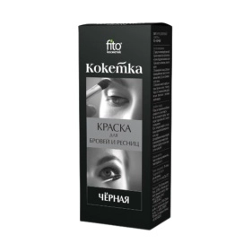 Краска для бровей и ресниц "Кокетка" тон черный, 5 г