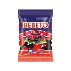 ЖЕВАТЕЛЬНЫЕ КОНФЕТЫ СО ВКУСОМ МАЛИНЫ И ЕЖЕВИКИ «BERRIES / ЯГОДЫ» 80г   ТУРЦИЯ