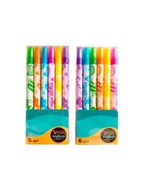 Набор маркеров-текстовыделителей двусторонних, 6 шт (ML-2182)