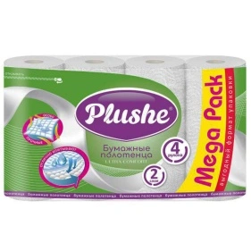Полотенце бумажное Plushe Ultra Comfort 2сл. 15м. 4 рул.