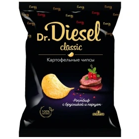 Чипсы "Dr.Diesel" ростбиф с брусн. и перцем, 120г