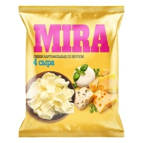 Снеки картоф. MIRA со вкус. Четыре сыра, 160г