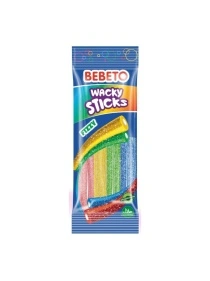 ЖЕВАТЕЛЬНЫЕ КОНФЕТЫ СО ВКУСОМ ТУТТИ-ФРУТИ И ВАНИЛИ «WACKY STICKS FIZZY / ШИПУЧИЕ ПАЛОЧКИ» 75г