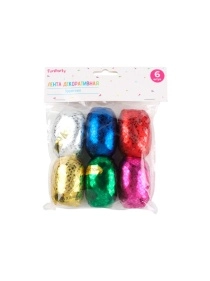 Лента декоративная для оформления подарка "Эффектная", 6 цветов, 0,5 см*10 м