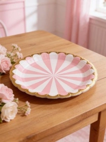 Набор тарелок бумажных "Candy pink", 10 шт  (PD1076)